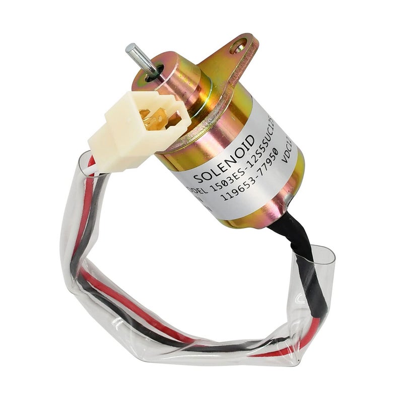 Notonmek 1503ES-12S5SUC5S Fuel Shut Off Solenoid for Yanmar Kubota John Deere 119653-77950 119285-77950 Solenoid Valve 12V SA-4562 - Image 2